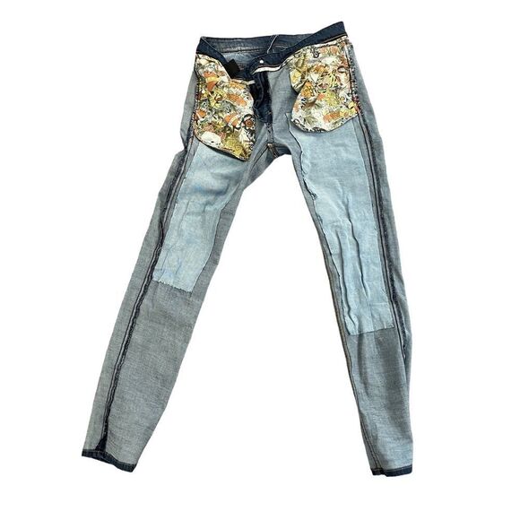 Ed Hardy Skuller Jeans Punk's Not Dead Distressed Destroyed Men's 32 - Picture 15 of 16
